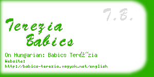 terezia babics business card